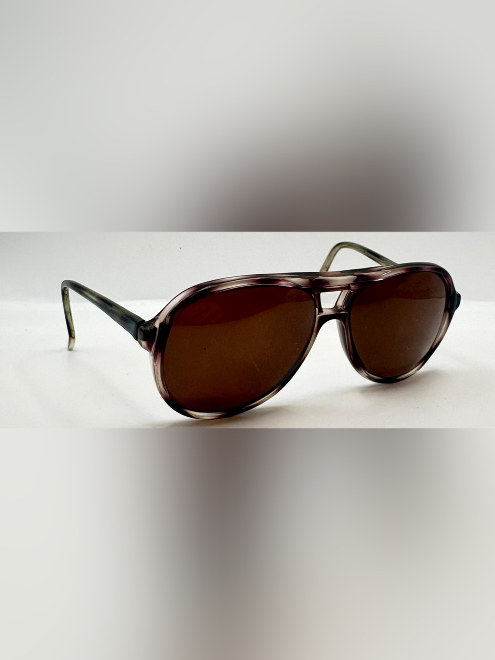 Men's Brown Aviator Sunglasses - no lenses 52-20-48